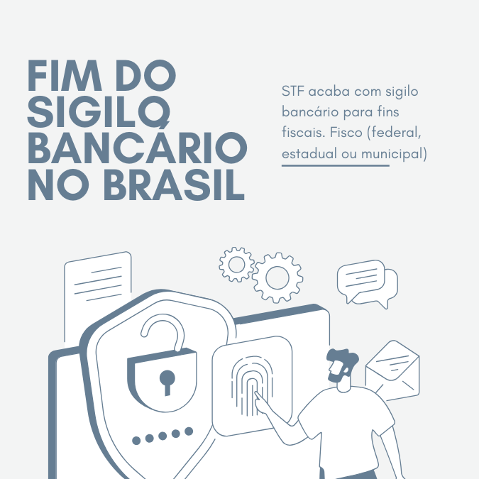 Ilustração fim do sigilo bancário no Brasil, cadeado aberto fazendo alusão a falta de privacidade.