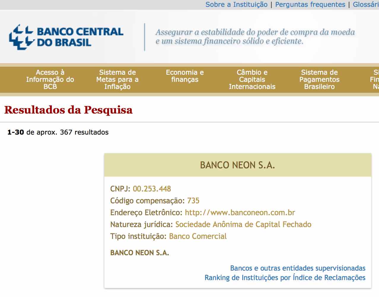banco-neon-registro-no-banco-central-do-brasil