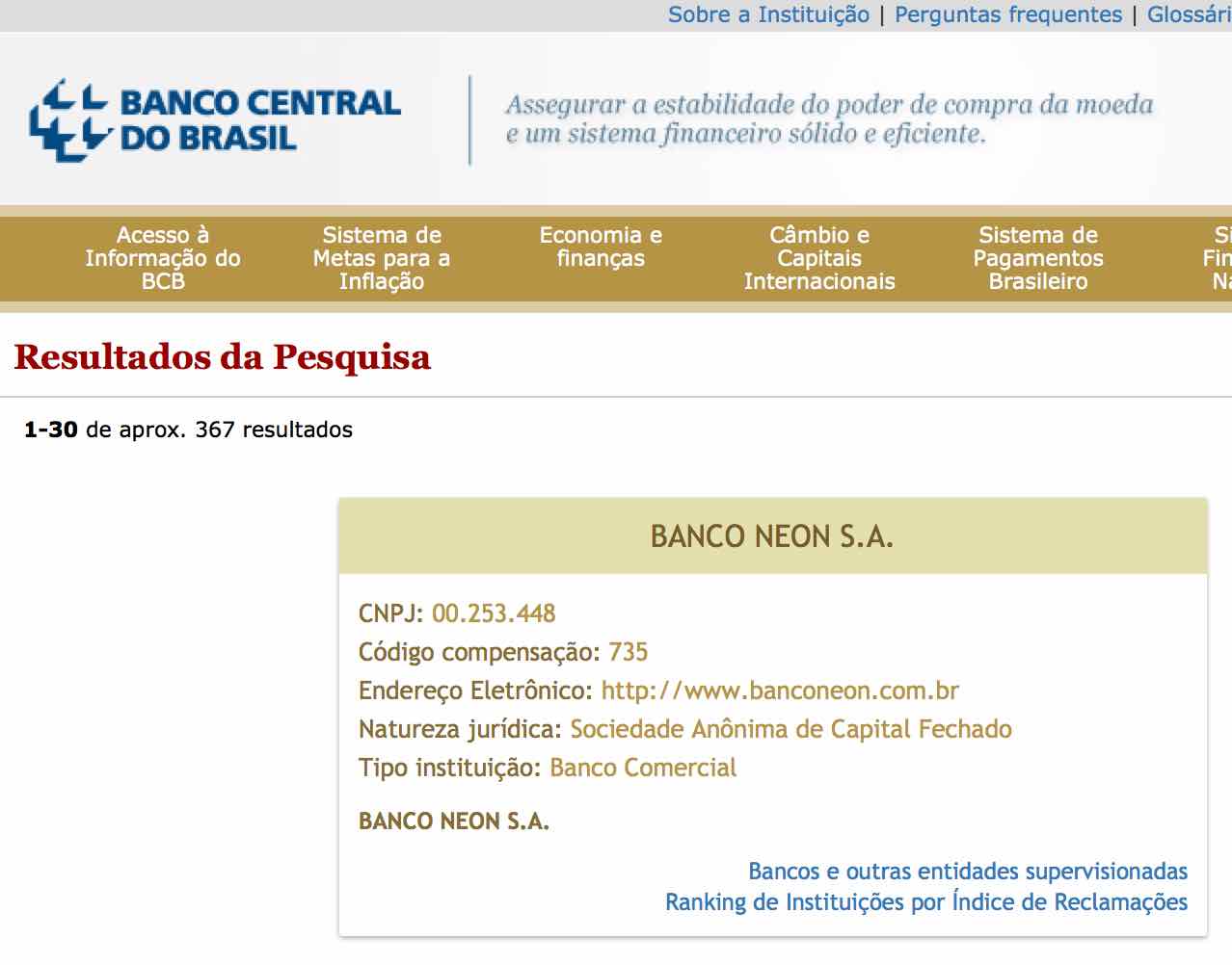 banco-neon-registro-no-banco-central-do-brasil