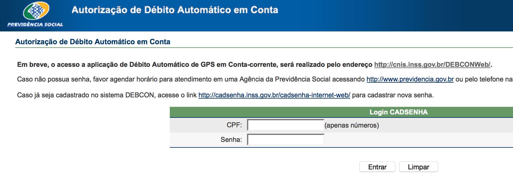 login-debito-automatico-contribuicoes-inss