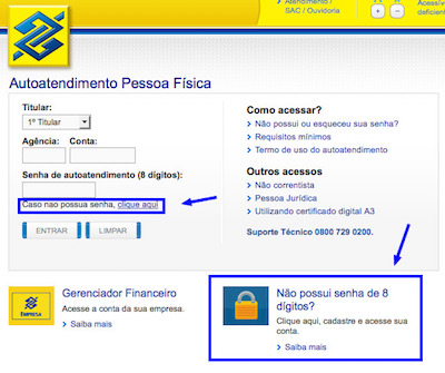 Cadastro da senha eletrônica do BB pode ser feito pelo internet ranking através do computador.