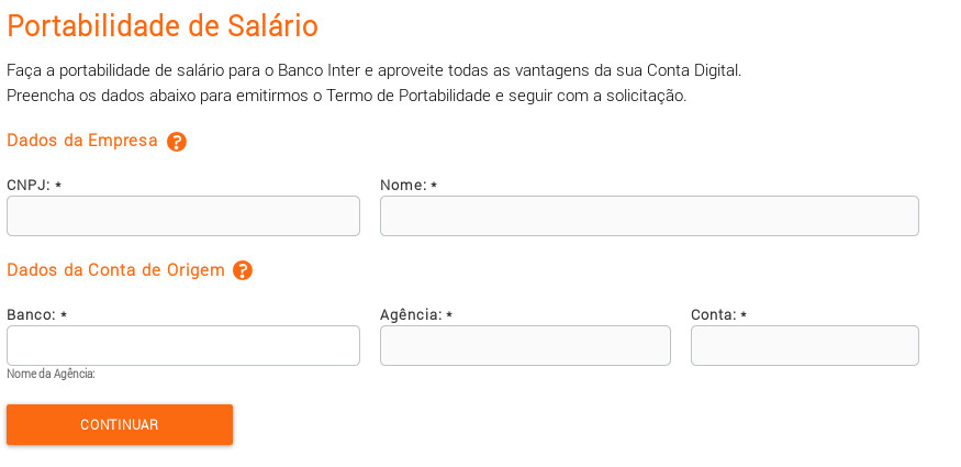 Portabilidade de Salário Banco Inter