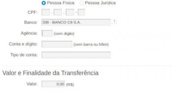 C6 Bank aparecendo no Bradesco