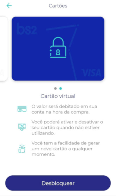 Cartão Virtual Banco BS2