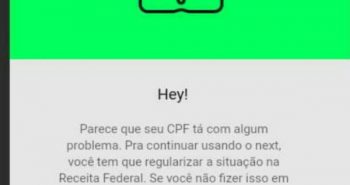 next CPF pendente Receita Federal