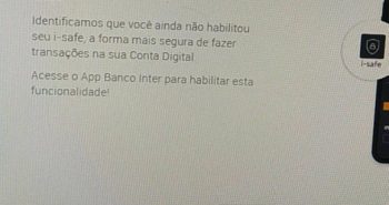 Banco Inter torna i-safe obrigatório