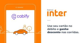 Cartão de Débito do Banco Inter no Cabify