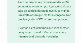 Banco BS2 Conta Internacional