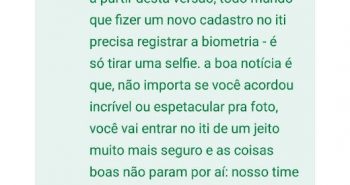 iti agora pede selfie
