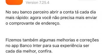 Banco Inter dispensa comprovante de endereço