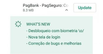 changelog PagBank do PagSeguro