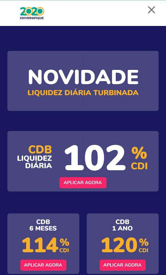 Sofisa Direto CDB com liquidez a 102% do CDI