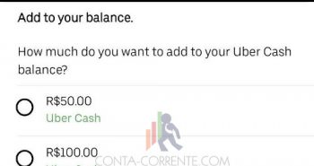 Uber Cash sem desconto