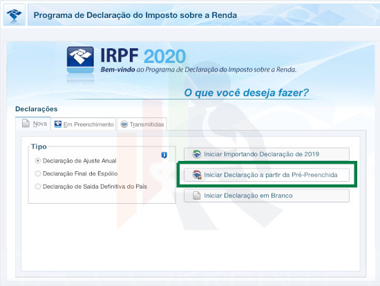 Declaração Pré-Preenchida do Imposto de Renda