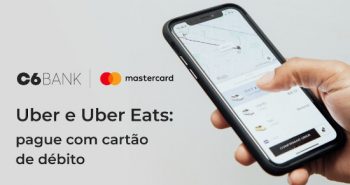 C6 Bank no débito no app Uber e Uber Eats