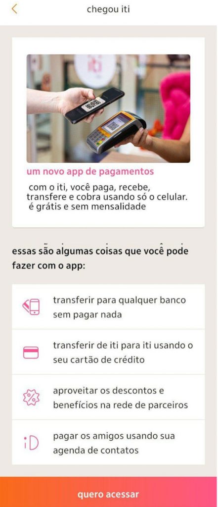Itaú lista as vantagens do iti para correntistas no app