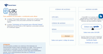 Animação nova tela de login e-CAC