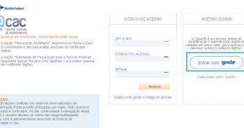 Nova tela de login e-CAC