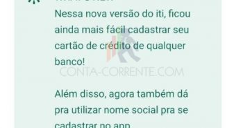 Nome Social no iti do Itaú