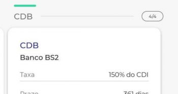 CDB BS2 150% do CDI