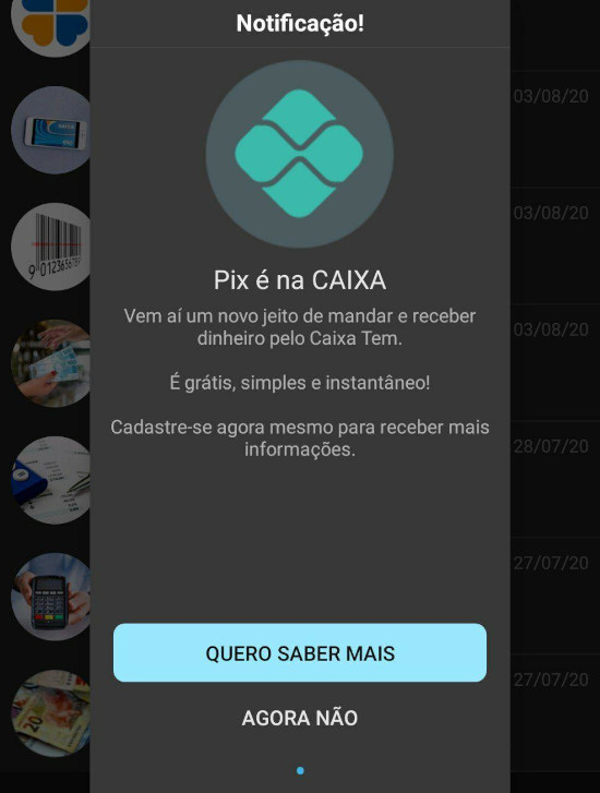 Caixa integrará Pix no app Caixa Tem