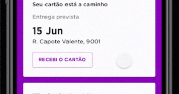 Layout na vertical do Nubank