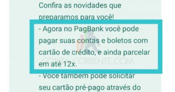 Pague contas em 12x no cartão pelo PagBank