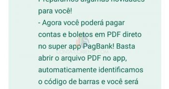 PagBank leitura de boletos e contas em PDF