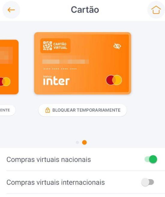 Cartão Virtual do Banco Inter