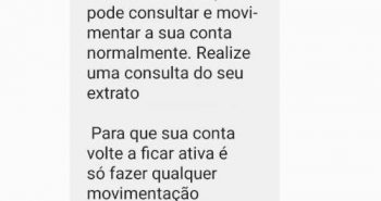 Conta bancária inativa do Santander