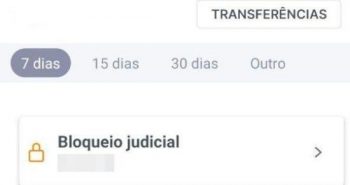 Conta bancária com arresto de bens - bloqueio judicial