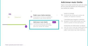 Nubank limite com saldo da NuConta