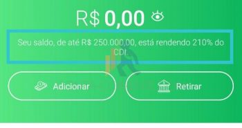 Rendimento PicPay 210% do CDI