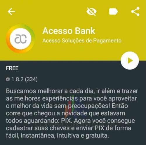 Acesso Bank com Pix