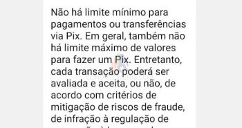 Limites de transferências via Pix