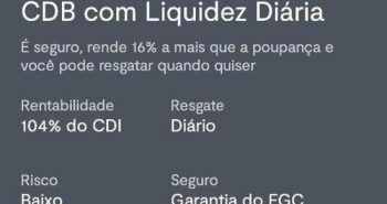 CDB 104% do CDI do BTG Pactual