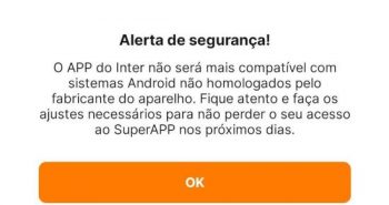 App Banco Inter bloqueio em celular com custom rom