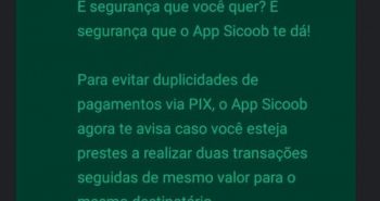 Sicoob recurso de transferências duplicadas no Pix