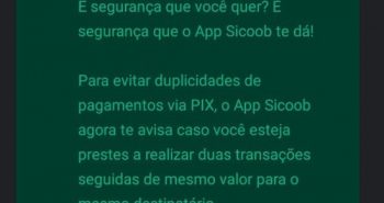 Sicoob recurso de transferências duplicadas no Pix