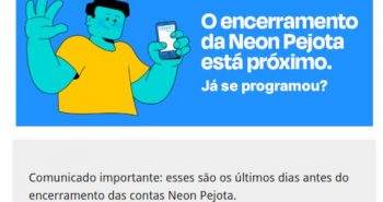 Conta Pejota Neon acabou