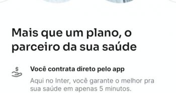 Superapp do Banco Inter com planos de saúde