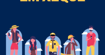 Ilustração trabalhadores de várias categoriais e texto dizendo: informalidade em xeque.